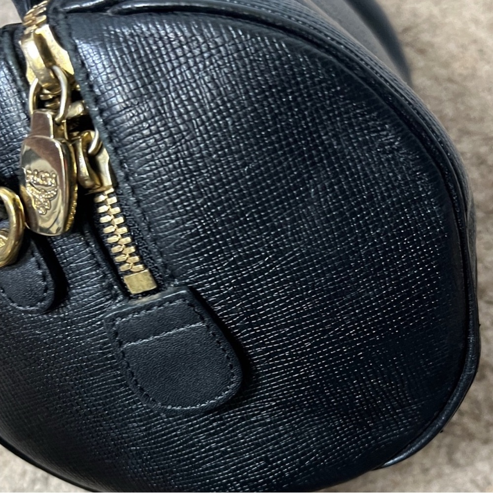 MCM Black Barrel Bag with Gold Details - Picture 4 of 6